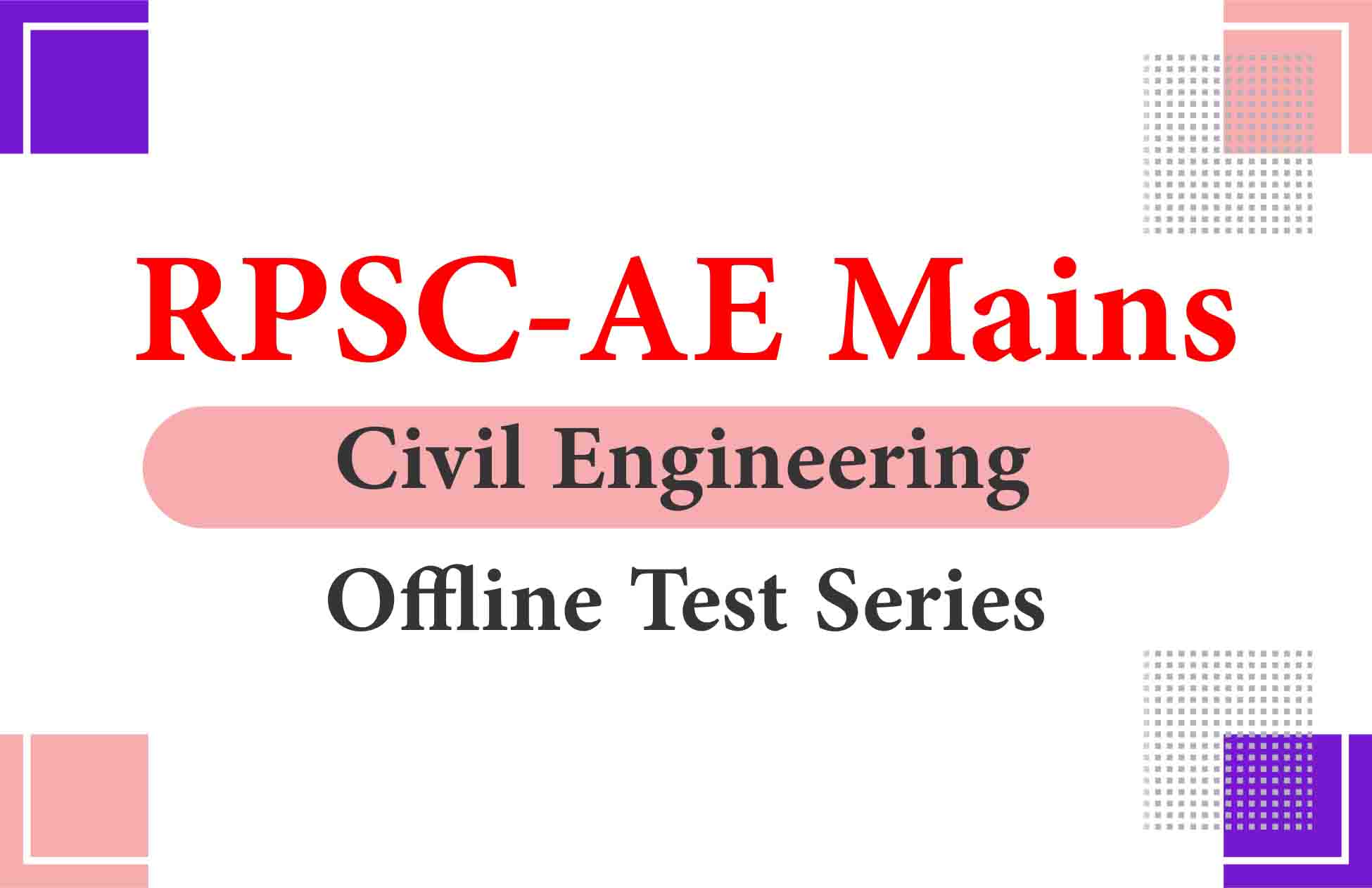 RPSC-AE Mains Civil Engineering Offline Test Series